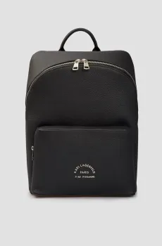 Мужской черный кожаный рюкзак Черный ONESIZE Karl Lagerfeld 521451.815908;990