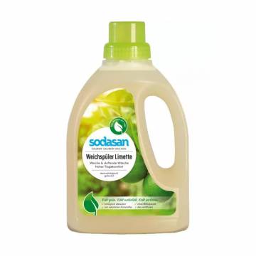 Ополаскиватель для тканей Sodasan Fabric Softener Лайм, для быстрой глажки, 20 стирок, 750 мл