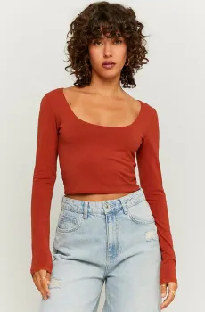 Женский терракотовый топ Красный XS Tally Weijl STSCOLISSA