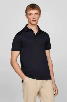 Мужское темно-синее поло DC MERCERIZED SLIM POLO Синий S Tommy Hilfiger MW0MW36662