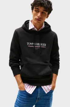 Мужское черное худи BRAND LOVE HILFIGER Черный M Tommy Hilfiger MW0MW40534
