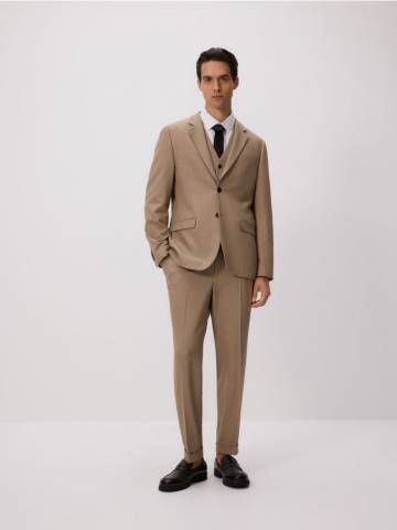 Reserved - Піджак звичайний з додаванням віскози - бежевий - 8422H-80M