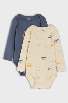 Бавовняні боді, 2 шт. - індиго
