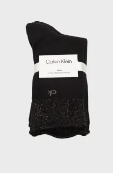 Женские черные носки (4 пары) HOLIDAY Черный ONESIZE Calvin Klein 701235367
