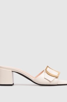 Кожаные мюли клер айворы Boucle