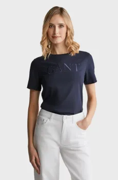 Женская темно-синяя футболка REG GRAPHIC Синий S Gant 4200502