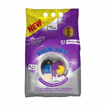 Универсальный порошок для стирки Wash & Free Universal Washing Powder Жасмин и лаванда с марсельским мылом, 82 стирки, 4.1 кг Универсальный порошок для стирки Wash & Free Universal Washing Powder Жасмин и лаванда с марсельским мылом, 82 стирки, 4.1 кг