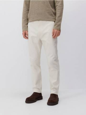 Reserved - Картаті штани-чиноси - кремовий - XL764-01X