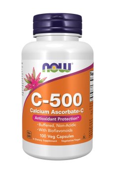 Витамин С и аскорбат кальция NOW Foods Vitamin C-500 Calcium Ascorbate-С, 100 капсул