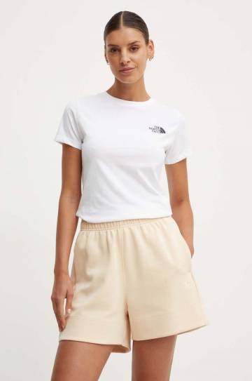 Хлопковая футболка The North Face W S/S Redbox Slim Tee женская цвет белый NF0A87NMFN41 Хлопковая футболка The North Face W S/S Redbox Slim Tee женская цвет белый NF0A87NMFN41