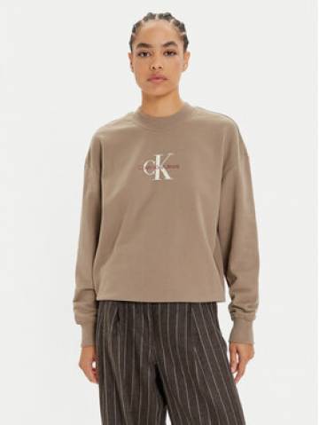 Calvin Klein Jeans Світшот Monologo J20J224177 Бежевий Regular Fit Calvin Klein Jeans Світшот Monologo J20J224177 Бежевий Regular Fit