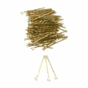 Невидимки для волос Cosmo Shop волнистые, золотистые, 55 мм, 100 шт (CS3G)