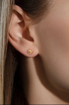 Позолоченные серьги Lilou Flowers