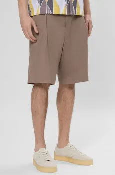 Мужские бежевые шорты Бежевый 48 HUGO 50561210;237