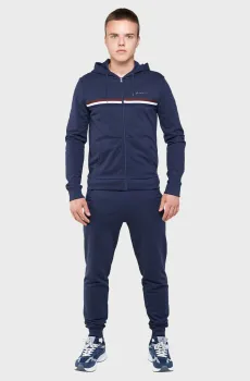 Мужской темно-синий спортивный костюм (худи, брюки) SUIT BAND Синий M Lotto 223512/1CI