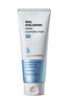 Очищающая пенка для умывания WELLAGE Real Hyaluronic 100 Amino Cleansing Foam с гиалуроновой кислотой и аминокислотами, 150 мл