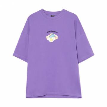Cropp - Футболка, оздоблена вишивкою Stitch - фіолетовий Cropp - Футболка, оздоблена вишивкою Stitch - фіолетовий