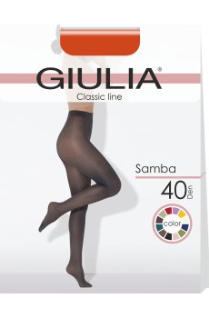 Колготки женские Giulia Samba без шортиков, 40 DEN, Bombay Brown, размер 2