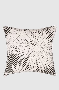 Бежевая декоративная пухово-перьевая подушка Ombre