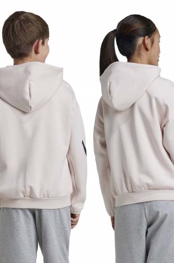 Кофта adidas J Z.N.E. HD цвет розовый с капюшоном с принтом JF2818 Кофта adidas J Z.N.E. HD цвет розовый с капюшоном с принтом JF2818