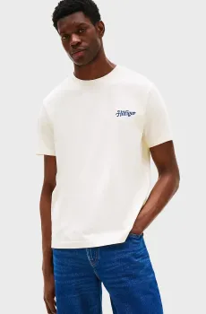 Мужская белая футболка HILFIGER SUMMER PHOTO TEE Белый L Tommy Hilfiger MW0MW38643