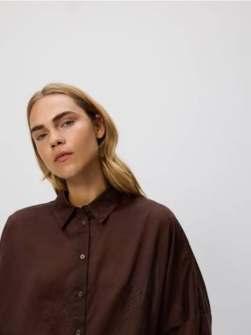 Reserved - Сорочка з ліоцелюлози - коричневий - 570EH-88X