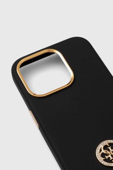 Чехол на телефон Guess iPhone 15 Pro 6.1 цвет чёрный