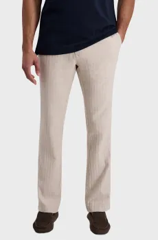 Мужские бежевые льняные чиносы в полоску Бежевый 33-34 Pierre Cardin PC.-C3 37050.5017