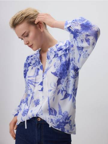 Reserved - LADIES` BLOUSE - світло-блакитний - YR323-50X Reserved - LADIES` BLOUSE - світло-блакитний - YR323-50X
