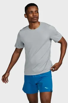 Мужская серая футболка STOPWATCH Серый M Saucony SAM800377-LGH