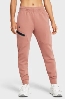 Женские розовые спортивные брюки Unstoppable Flc Jogger Розовый S Under Armour 1379846-696