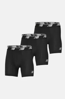 Мужские черные боксеры Mens Mesh 5 Inch Boxer Brief No Fly (3 шт) Черный XL New Balance LAU13015BKK
