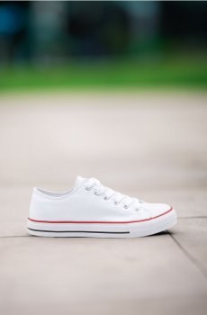 Низькі шнуровані кеди - білий