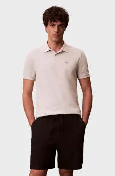 Чоловіче біле поло MONOGRAM Белый S Calvin Klein Jeans LV040EM269