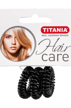 Набор резинок для волос Titania Аnti Ziep черные, 2.5 см, 3 шт (7914)