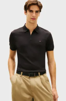 Мужское черное поло INTERLOCK Черный XXL Tommy Hilfiger MW0MW42758