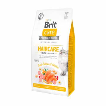 Сухой корм для кошек Brit Care Haircare для ухода за кожей и шерстью, с лососем и курицей, 7 кг Сухой корм для кошек Brit Care Haircare для ухода за кожей и шерстью, с лососем и курицей, 7 кг