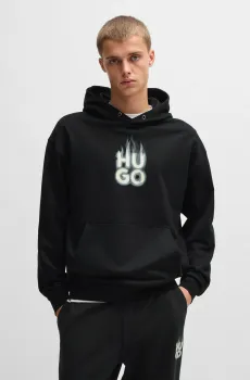 Мужское черное худи Черный XL HUGO 50530428;001