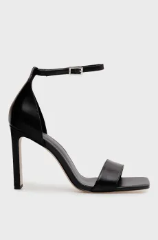 Женские черные кожаные босоножки Azalea Черный 39 PRPY PRSLT1583W