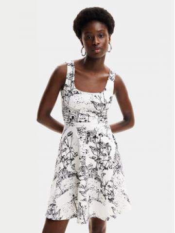 Desigual Літня сукня Tually 24SWVK09 Білий Regular Fit Desigual Літня сукня Tually 24SWVK09 Білий Regular Fit