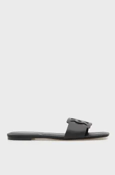 Женские черные кожаные слайдеры SQUARE Черный 36 Calvin Klein HW0HW03128