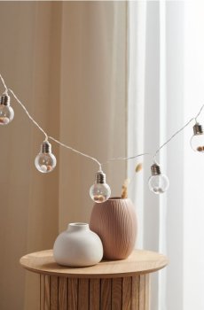 LED-гірлянда у формі лампочок - бежевий