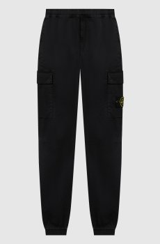 Черные джоггеры с логотип патч