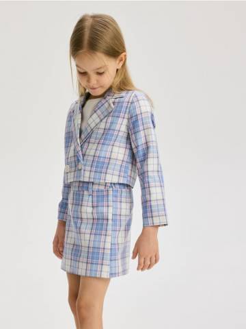 Reserved - Короткий піджак у клітинку - різнобарвний - 351DB-MLC