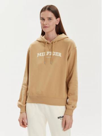 Tommy Hilfiger Світшот Monotype Flock WW0WW41236 Бежевий Relaxed Fit