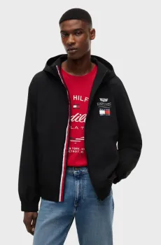 Мужская черная ветровка TH x Cadillac Formula 1® Team Черный L Tommy Hilfiger MN0MN00084