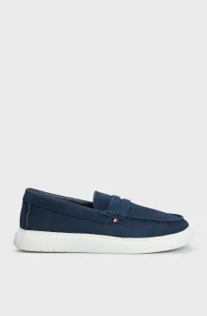 Мужские темно-синие замшевые лоферы TH BOAT SHOE CORE SUEDE Синий 41 Tommy Hilfiger FM0FM04440