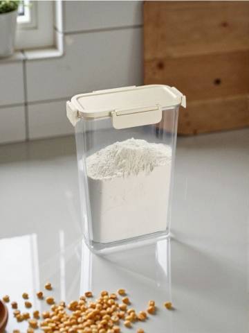 Контейнер для їжі з кришкою - кремовий