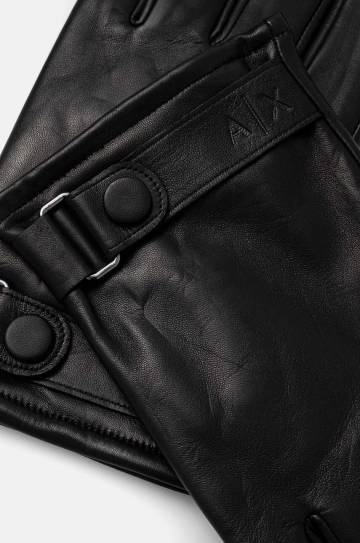Кожаные перчатки Armani Exchange мужские цвет чёрный 954632 2F191 Кожаные перчатки Armani Exchange мужские цвет чёрный 954632 2F191