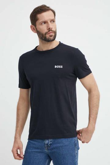 Хлопковая футболка Boss Green мужской однотонный Хлопковая футболка Boss Green мужской однотонный